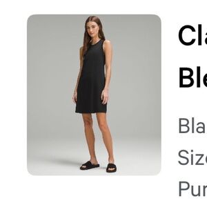 Lululemon classic-fit cotton-blend dress 8 navy